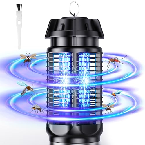 Insektenvernichter Elektrisch, 20W 4000V 80m² UV Mückenlampe Ungiftig Geruchsneutral Wasserdicht, Mosquito Killer Fliegenfalle Mückenfalle Fliegenfänger Insektenfalle für Innen Schlafzimmer und Gärten
