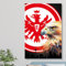 Eintracht Frankfurt Fanartikel - Adler Attila - Wandbild (60cm x 40cm) auf Aluminium I Exklusive Motive