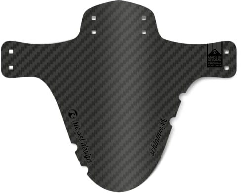 Riesel Design 1x Mudguard - Schlamm:PE - MTB Schutzblech inkl. Kabelbinder/Stylisches Fahrrad Schutzblech & modernes Mountainbike Schutzblech für Jede Fahrradgröße - NEU 2023/24 (Carbon)