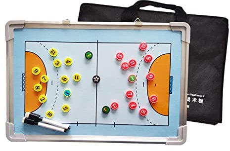 SATRJT Handball-Taktik-Tafel Doppelseitige Taktische Trainingstafel Wiederbeschreibbare Taktische Tafel für Handballtrainer