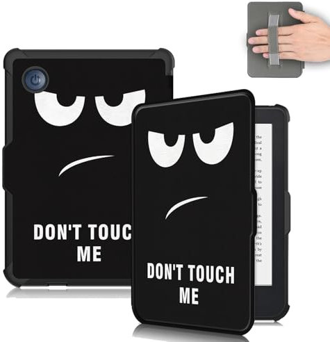 Vakarey Housse Coque Ultra Fine pour Kobo Clara Colour/2E/BW avec Veille/Réveil Automatique, Étui avec Dragonne, Œil