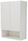 haaus Zed Badezimmer-Wandschrank, wandmontiert, 2 Türen, glänzend weiß/weiß, MDF-Türen, L 48 x B 22 x H 72 cm
