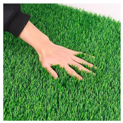 Generisch Kunstrasen Kunstrasen mit Drainage, 20,3 cm, Grün, realistischer Kunstrasenteppich, Gartenbalkonras, Innen- und Außenbereich, maßgefertigt (Größe: 3 x 4 m)