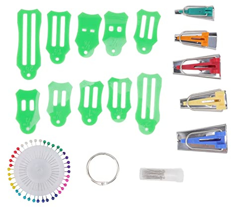 Qukaim Sew Jelly Roll Sasher Collection Roll Sasher Tool Set, Jelly Roll Sasher Tool Set for Sewing and Quilting, DIY Patching Work Supplies, Includes Bias Binding Maker, Multi-Use,