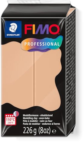 STAEDTLER FIMO Professional 8042 - Pasta per modellare il forno, appositamente progettata per professionisti e artisti, prodotto singolo sabbia, 8042-45