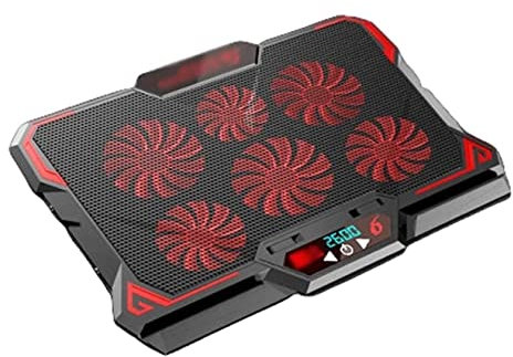 Ventilateur Pc Support Ordinateur Portable Refroidisseur Pour Ordinateur Portable Avec 6 Ventilateurs Puissants Ultra Silencieux, Parfait Pour Ordinateur Portable 12-17, Refroidisseur Portable Refro
