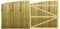 Premier Garden Supplies Made to Measure Feather Edge Fully Framed Arch Top Driveway Gates Made for Measurements Height 4ft - 5ft (120-150cm) x Width: 274cm - 305cm