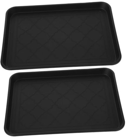 Cabilock 2pcs Multi-functional Shoe Tray Pad Boot Mat Storage Plastic Planter Holder Easy to Clean for Entryway Garden and Home