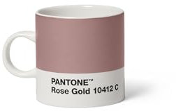 Pantone Tasse à expresso en porcelaine, à paroi épaisse, passe au lave-vaisselle, 120 ml, or rose 10412