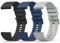 Yisica 3 Piezas Correa para 22mm Reloj Inteligente Hombre Mujer, Liberación Rápida de Silicona Suave Pulseras de Repuesto (Negro/Azul Marino/Gris, 22mm)