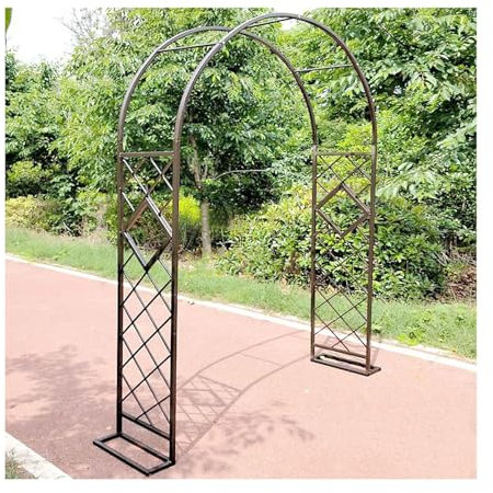 Gartenbogen aus Metall 140x230cm – Rosenbogen ohne Tür – Stabiles Rankgerüst für Kletterpflanzen