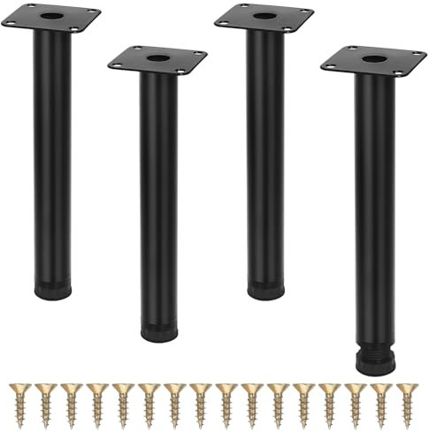 VINEST 4PCS Furniture Legs, 7.87in/20cm Legs for Furniture, Adjustable Cabinet Legs, Metal Furniture Feet for DIY Replacement Sofa Table Chair Desk Kitchen Cupboard Cabinets, Reusable