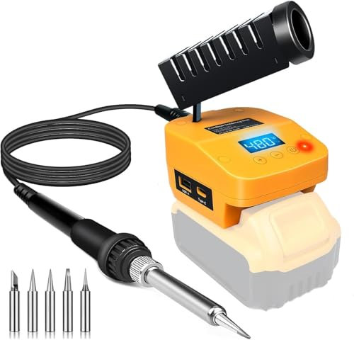 Soldering Station for Dewalt 20V with Electric Digital LCD Display, Fast Heating Soldering Station for DIY, Household Repair