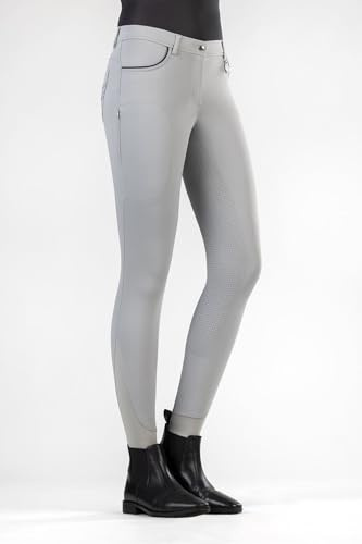 HKM Women's Equilibrio Style Silicone Full seat Riding Breeches, Deep Blue, 34
