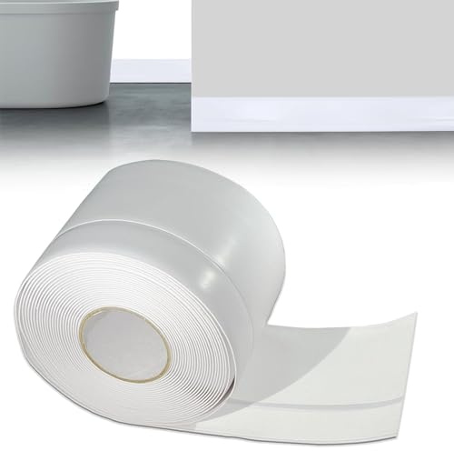 Flexibilität Sockelleiste Selbstklebend, Weiß Weichsockelleiste Selbstklebend, Flexibel für Küche und Bad, Perfekte Haftung Auf Wände, DIY Renovierung Für Altbau Und Moderne Räume (80+40mm, 6M)