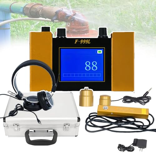 LYJIANGXIN Detector De Fugas De Agua Profesional, GeóFono para Fugas De Agua, Localizador De TuberíAs SubterráNeas, Sensor AcúStico De Fugas Instrumento De PrecisióN para Fugas De Agua