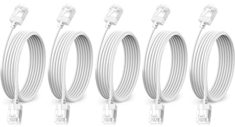 Dutevolns Ultra Sottile Cavo Ethernet Cat 6 0.5M, 10Gbps 550MHz UTP, 5Pezzi