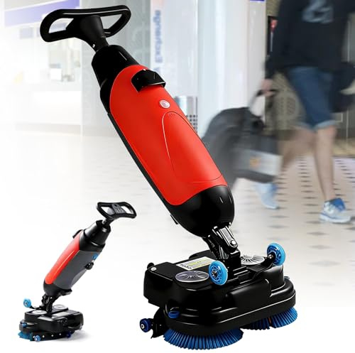 Mini autolaveuse de sol professionnelle 17 pour parquets, carrelages, terrazzo, marbre, sols en ciment, rotation à 360°, autopropulsée, fonctionnement silencieux, pour la maison et le commerce,