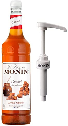 Monin Caramel Syrup 1ltr and Pump