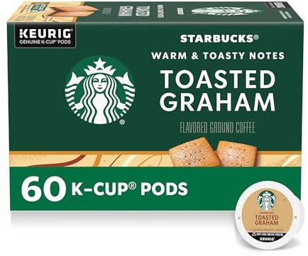 Starbucks Flavored K-Cup Coffee Pods — Toasted Graham for Keurig Brewers — 6 Boxes (60 pods total)