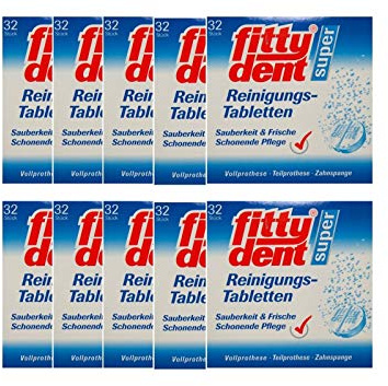 10x FITTYDENT super Reinigungstabletten Prothesen Zahnspangen