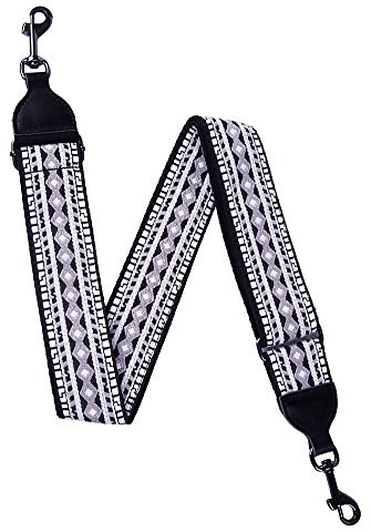 Rayzm Banjogurt/banjo strap mit Metall Clip,Jacquard-Baumwollband für Banjo, Metall-Cliphaken, 5 cm breit, Länge verstellbar