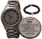 Kenon Gravierte hölzerne Uhr für Vater, personalisierte hölzerne Uhr Geschenk für Familie Jubiläums Weihnachts Geschenk (Mädchen an Vater)