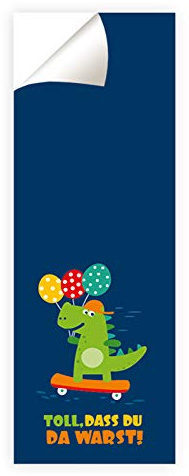 12 Aufkleber TOLL, DASS DU DA WARST! / Dino Dinosaurier Sticker für Geschenktüten bei Kindergeburtstag Geburtstag Hochzeit Taufe (12 Aufkleber)