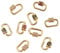 Cheriswelry 10pcs Cubic Zirconia CZ Oval Carabiner Clasps Hook Screw Clips Gold Connector Closure Findings for Jewellery Bracelet Keyrings Making Decorative Charms