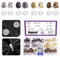 Swpeet 60 Sets magnetische Knopfverschlüsse, 14 mm Metallverschluss, Verschlüsse aus Gold, Silber, Bronze, Schwarz, Basteln, Nähen, Stricken, Knöpfe, Sets zum Nähen, Geldbörsen, Kleidung, Leder