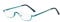 KoKoBin Half Frame Reading Glasses Spring Hinges for Men Women Slim Half Moon Lens Readers Metal Semi Rimless eyewear (Blue,2.5)