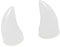 A ABSOPRO Motorrad Helm Aufkleber Bull Horn Helm Decor PP Weiß (Set von 2)