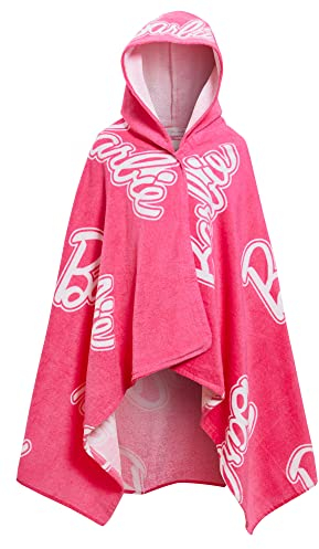 Barbie Serviette à capuche pour filles 100% coton Poncho Grande serviette de plage Serviette de bain Enveloppe de baignade Couverture de changement