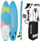 NOARD Stand-Up-Paddle-Board (SUP) aufblasbar – 326 cm Allround-Board für Anfänger und Fortgeschrittene – 140 kg Tragkraft – Komplett-Set mit Paddel, Pumpe, Rucksack, Leash – Bubble Tea