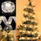 Weihnachtsband Deko, 5M 50 LED Weihnachtsbaum Lichter, Weihnachtslichterkette, Weihnachtsband, Weihnachtsdeko Innen, Weihnachtsbaumschmuck für Indoor Outdoor Party, Hochzeit, Urlaubsdeko