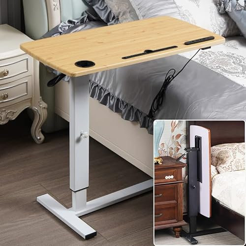 EnixWh Klapptisch, Nachttisch, bewegliche Hebenut zum Platzieren von Wasserbechern, Mobiltelefonen, Computern, Klappsofas, Lazy-Bed-Vordertisch, Heimschreibtisch (Größe: 45 x 85 x (66/94) cm, Farbe