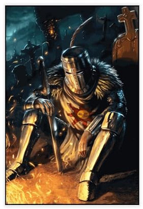 FrySky Game Poste Dark Souls Poster 18 Leinwand Poster Schlafzimmer Dekor Sport Landschaft Büro Zimmer Dekor Geschenk ungerahmt 30 x 45 cm