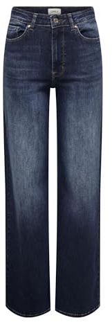 ONLY Female Jeans mit weitem Bein ONLMADISON Hohe Taille Weiter Beinschnitt Jeans