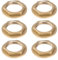 1/2 Inch Flange Hex Nut, HERKINDNESS 6 Pieces BSP Brass Back Nuts, Tap Sanitary Fitting Nut, for Bathroom Sink Taps Sanitary Fittings Accessories