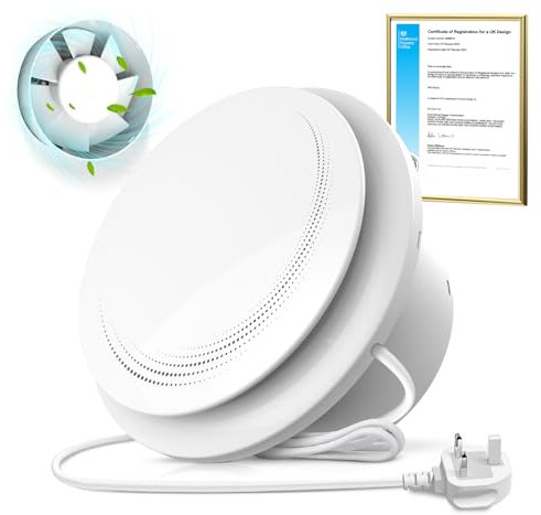 SLUELI 150mm 6 Bathroom Extractor Fan,Energy-Saving Upgraded Powerful Extractor Fan Low Noise IPX4 Waterproof Exhaust Fan,Easy Installation on Wall Window Ceiling in Bathroom Kitchen Garage
