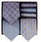 BRERA 67-3 Pezzi Cravatta Uomo elegante + 3 Pezzi fazzoletto da taschino uomo, Set uomo con confezione regalo, Cravatte e Pochette Classiche Taglia Unica