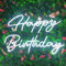 BringLuck2U Happy Birthday Neon Sign Neon Sign White LED Neon Light USB-Power Letra Light Signs Lighter, Dimmbare dekorative Wandlichter für Geburtstagsfeier Dekoration Geburtstagsgeschenk