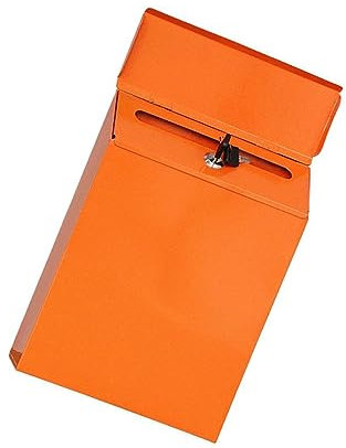 siduytin An der Wand montierter Briefkasten für Zahlungen, Briefkasten mit erhöhter Sicherheit, Orange