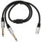 3.5mm TRS to Dual 6.35mm Stereo Y Splitter, 1 8 inch Male to 1 4 inch Mono Female Audio Gold Plated Joint Cable