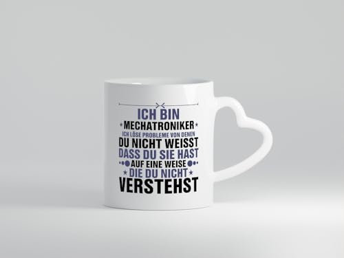 Löse Probleme: Mechatroniker | KFZ - Herzhenkel Tasse - Kaffeetasse/Geschenk/Familie