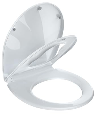 GarveeTech Toilet Seat,Round Toilet Seat with Toddler Seat Built In，Potty Training Toilet Seat Round Fits Both Adult and Child,Soft Slow Close Non-Slip Family Toilet Seat,White