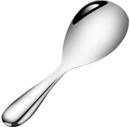 Stainless Steel Rice Spoon 304 Non-Stick Serving Spoon 20cm Kitchen Utensil for Rice with Ergonomic Handle