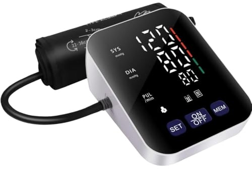 Blutdruckmessgerät Oberarm V8 Ultra Automatisches Oberarm-Blutdruckmessgerät mit Manschette, LED-Display, Kompakt und tragbar, für den Heimgebrauch und für Reisen