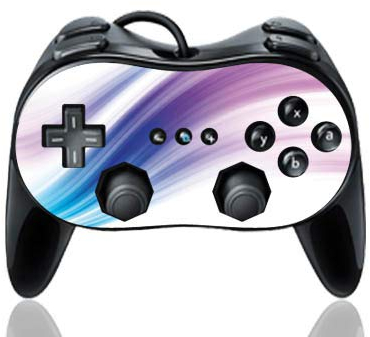 DeinDesign Skin kompatibel mit Nintendo Wii Classic Controller Pro Folie Sticker Pastell Licht Rauch