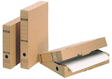 LEITZ Archiv-Schachtel, mit Verschlusslasche, A4, Wellpappe VE=10